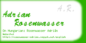 adrian rosenwasser business card